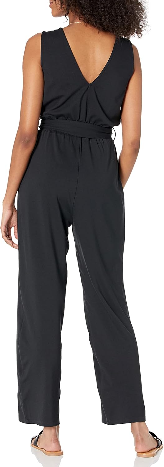 (4XL) The Drop Macacão cruzado sem mangas para Mulher