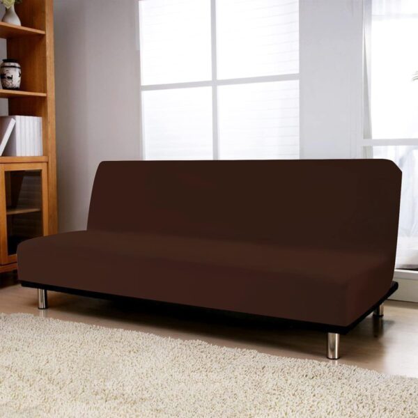 Capa Protetora de Sofá-Cama sem Braços 3 Lugares Antiderrapante