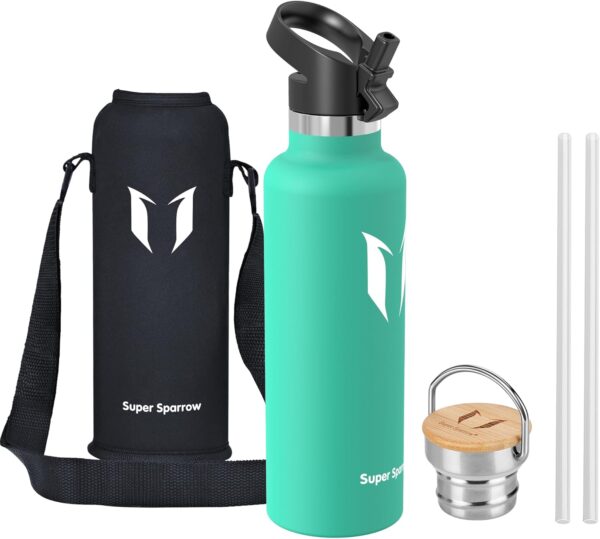 Garrafa de água em inox Super Sparrow 750ml Turquesa