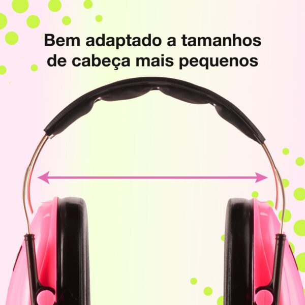 Protetores Auditivos Criança 3M Peltor Kid H510AK – Rosa, Ajustáveis, SNR 27 dB (87–98 dB)