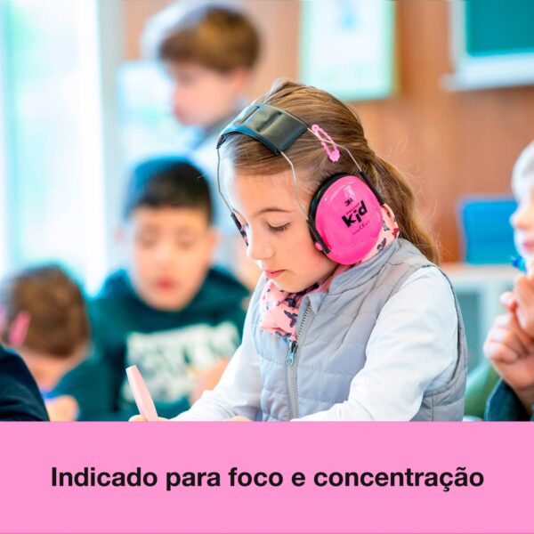 Protetores Auditivos Criança 3M Peltor Kid H510AK – Rosa, Ajustáveis, SNR 27 dB (87–98 dB)