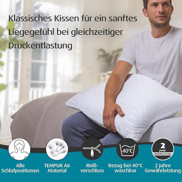 81vGYgl4xfL._AC_SX679_ Almofada TEMPUR Comfort Air Soft 80 X 40 cm Suave e Transpirável