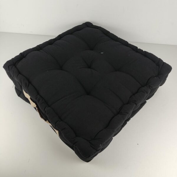 Almofada / Coussin de Sol 45x45 cm 100% Algodão Modelo Duo Cor Preto