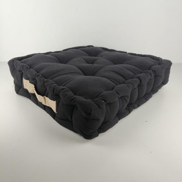 Almofada / Coussin de Sol 45x45 cm 100% Algodão Modelo Duo Cor Preto