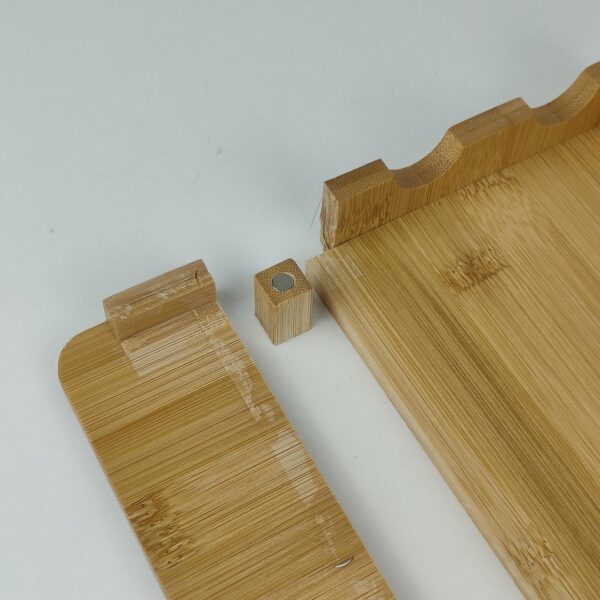 Estação de Carga Relaxdays para Tablets e Smartphones Em Bambu Natural 23x25.5x13.5 cm