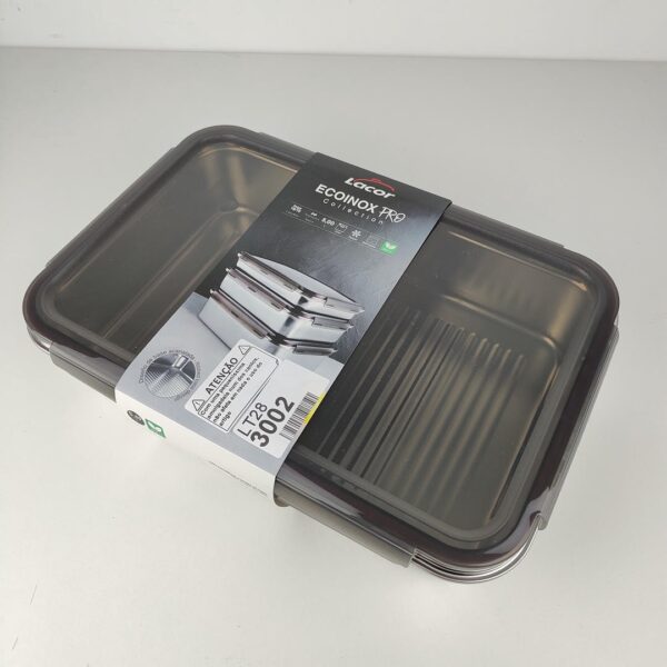 Recipiente Hermético Lacor Ecoinox Pro 5 L em Aço Inoxidável 18/10 - Tampa ClipLock (64675)