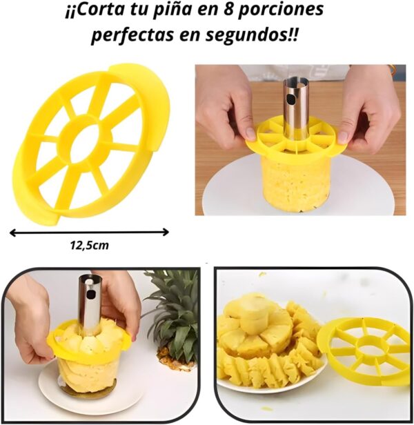 Cortador de Ananás / Abacaxi em inox + 3 Acessórios