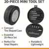 Kit de Ferramentas Mini 20 Peças em Estojo em Forma de Pneu