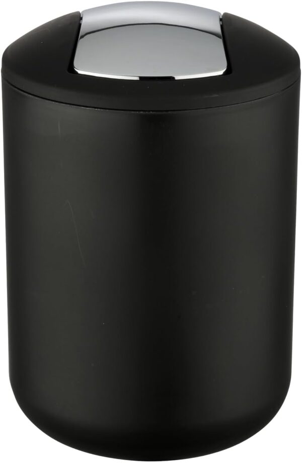 Mini Caixote do Lixo 2L 14x21x14 cm Casa de Banho WENKO Preto