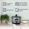 Panela de Arroz 1L Aquecimento Automático Tristar RK-6126 400W Prateado