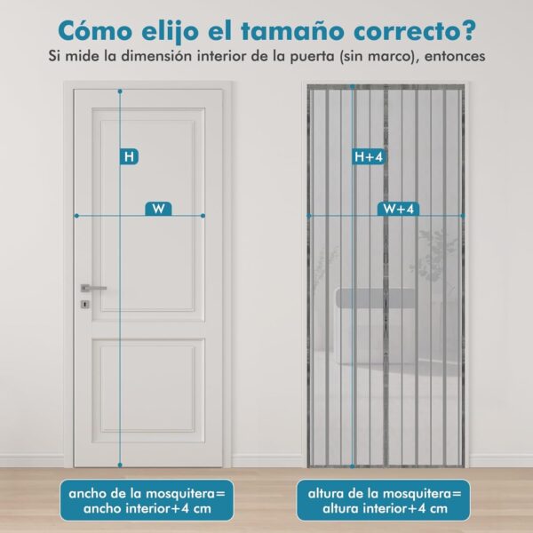 Cortina magnética anti-mosquitos Cinzenta 220x110 cm