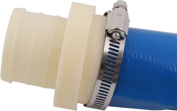 Mangueira Plana para Descarga de Água 10 M X 50 mm KATSU com Clips e Conector Azul