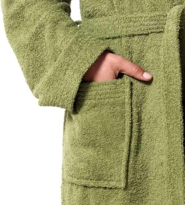 Roupão com Capuz (S) Top Towel Unissexo Algodão 500g/m2 Verde