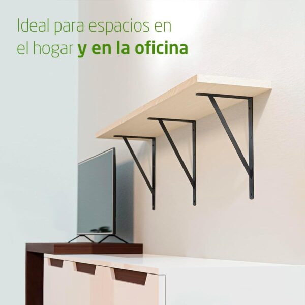 Suporte Metálico para Estantes Amig  500x325 mm Preto