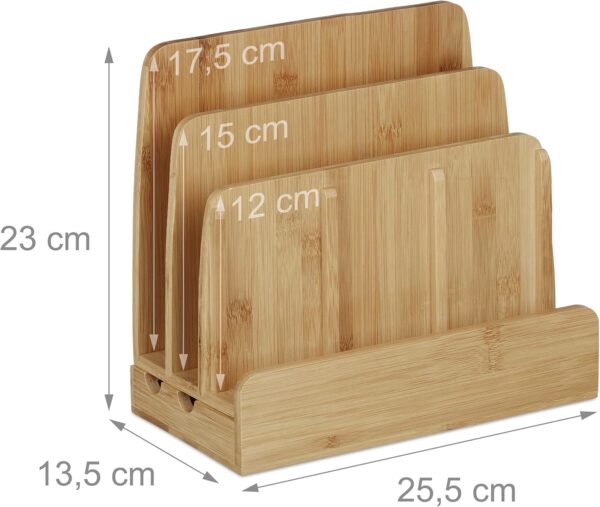 Estação de Carga Relaxdays para Tablets e Smartphones Em Bambu Natural 23x25.5x13.5 cm