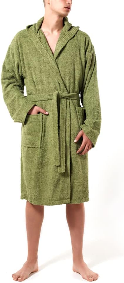 Roupão com Capuz (S) Top Towel Unissexo Algodão 500g/m2 Verde