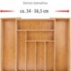 Organizador de Gavetas 46x34-56,5x6 cm Alpina Extensível Bambu para Utensílios