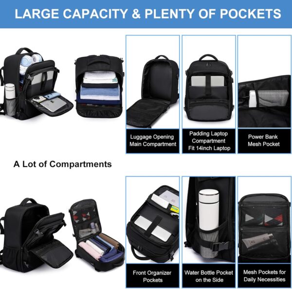 Mochila de Cabina 20L 40x20x25 cm com Porta USB para Portátil 14'' Ryanair