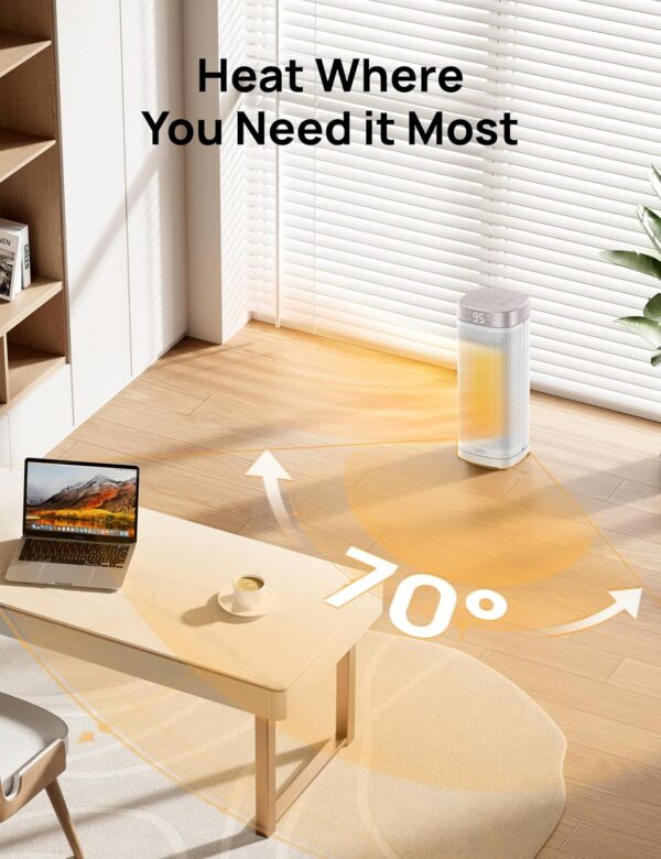 Aquecedor Portátil de Interior Dreo 1500W com Aquecimento Rápido e Controle Remoto
