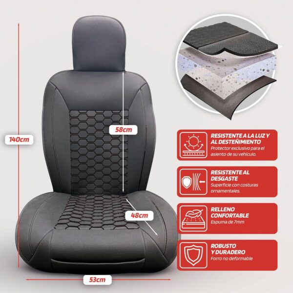 Capa de Assento de Carro Universal SUMEX Modelo Tourer Preto Em Tecido