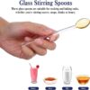 2 Colheres de Vidro Resistente Ao Calor para Café Chá Sobremesas e Cocktails UKCOCO