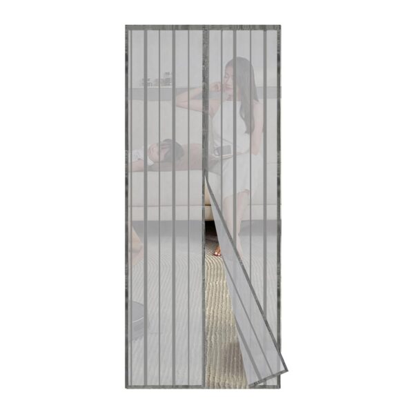 Cortina magnética anti-mosquitos Cinzenta 220x110 cm