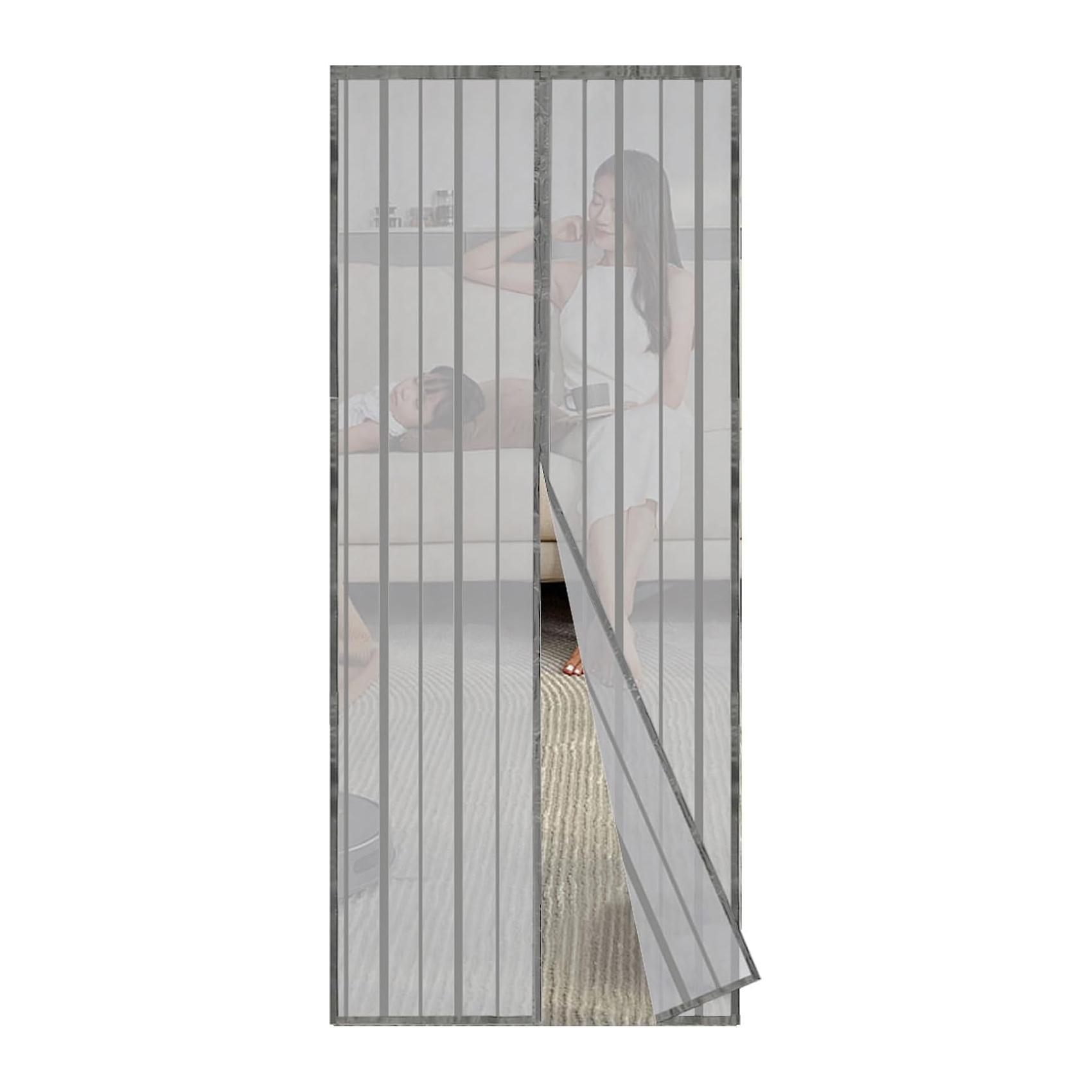 Cortina magnética anti-mosquitos Cinzenta 220x110 cm