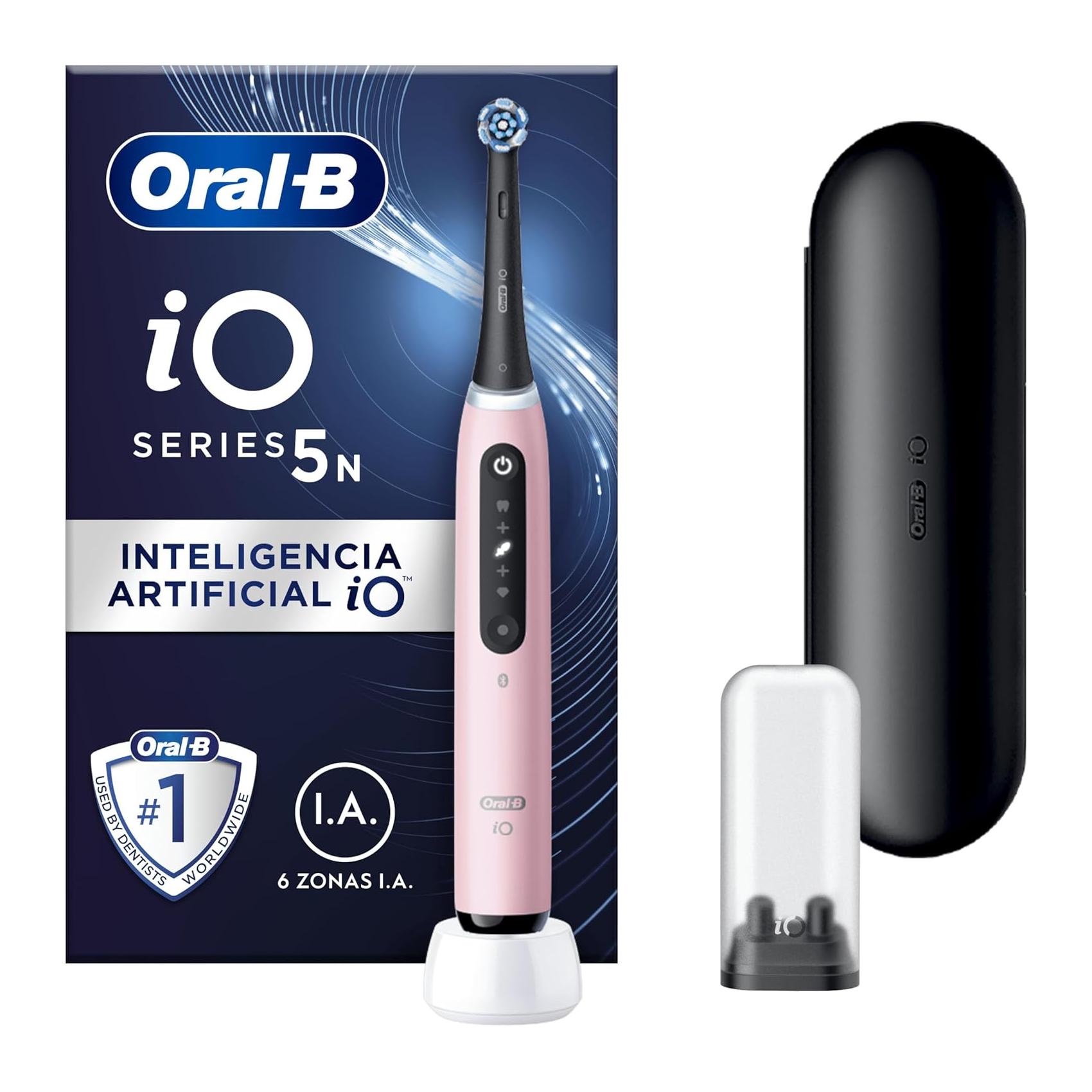 Escova de Dentes Elétrica Oral-B iO 5N Rosa com Estojo de Viagem