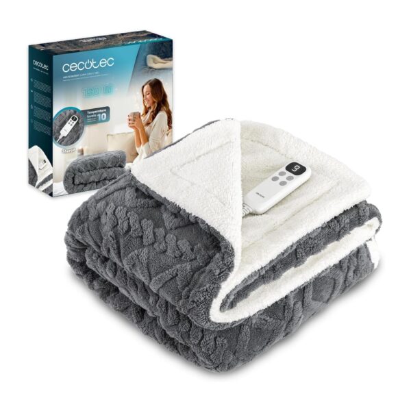 Manta Elétrica Cecotec 200x180 cm  HeatConfort Noa 130 W 10 Níveis de Temperatura Temporizador
