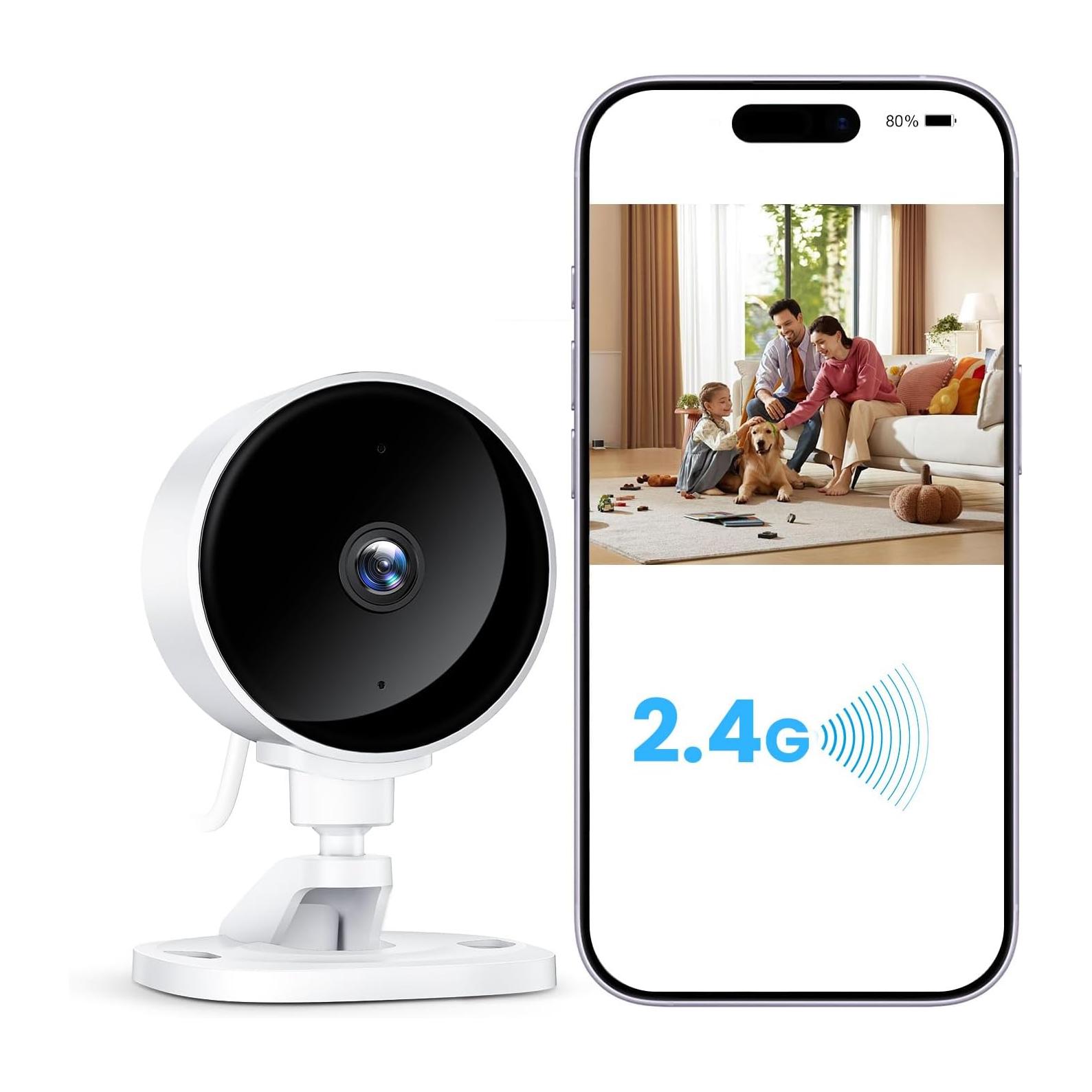 Câmara Vigilância WiFi 1080P Interior Visão Noturna Detecção Humano c/ Comunicação