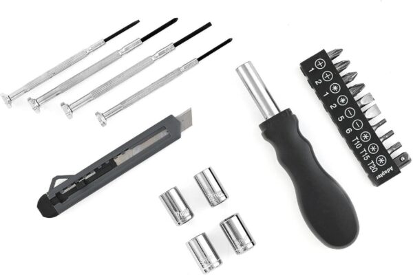 Kit de Ferramentas Mini 20 Peças em Estojo em Forma de Pneu