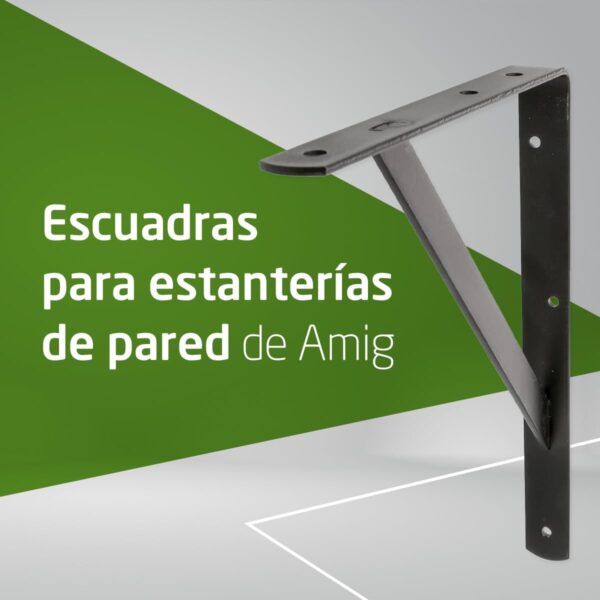 Suporte Metálico para Estantes Amig  500x325 mm Preto
