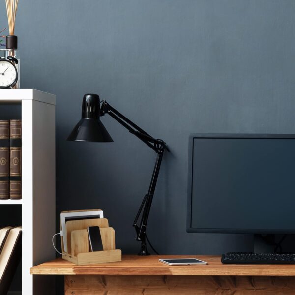 Estação de Carga Relaxdays para Tablets e Smartphones Em Bambu Natural 23x25.5x13.5 cm