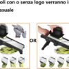 Mandolina Profissional Inoxidável Ajustável com Luvas de Segurança