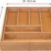 Organizador de Gavetas 46x34-56,5x6 cm Alpina Extensível Bambu para Utensílios