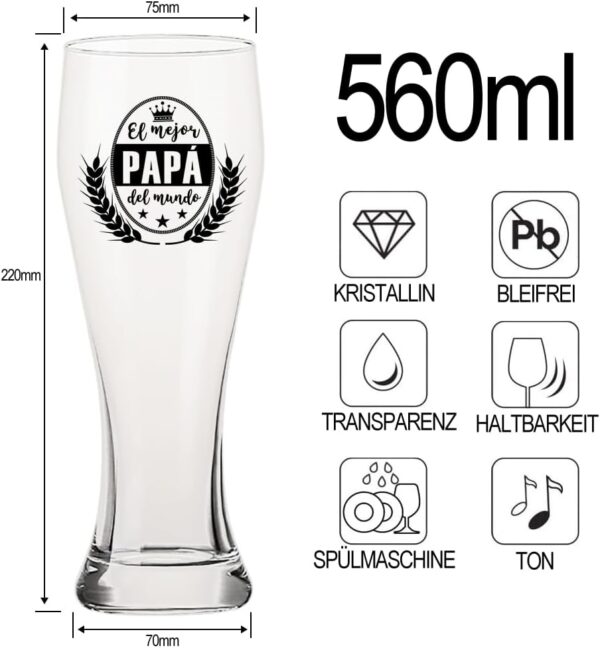Copo de Cerveja (para o Pai) - Em espanhol (560ml)