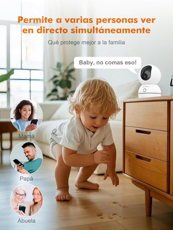 Câmara Vigilância WiFi 360 Visão Noturna  1080P 3MP GRIFEMA