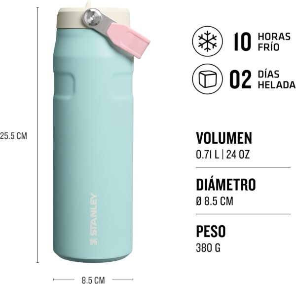 Garrafa de Água Stanley Flip Straw 2.0 Aço Inoxidável com Palhinha 0.7 L - Poolside