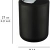 Mini Caixote do Lixo 2L 14x21x14 cm Casa de Banho WENKO Preto