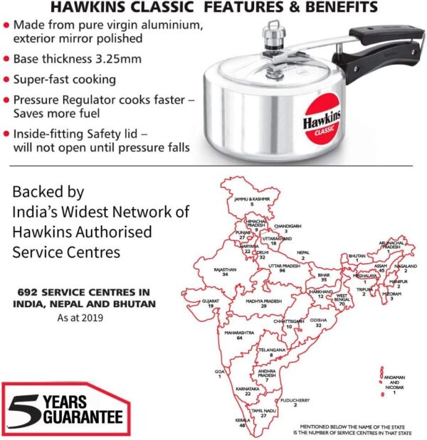 third_B00SX2YZMG_171_200226 Panela de Pressão de Alumínio 2 Litros Classic CL20 HAWKINS