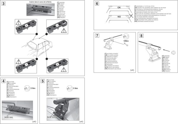 Barras de tejadilho 20015 Premontado Rax Tetrax