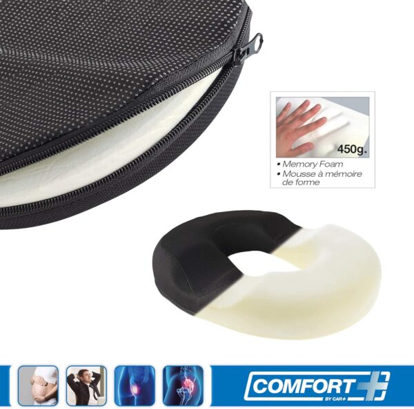 Almofada Redonda SUMEX com Espuma de Memória Preto (43 X 34.5 cm)