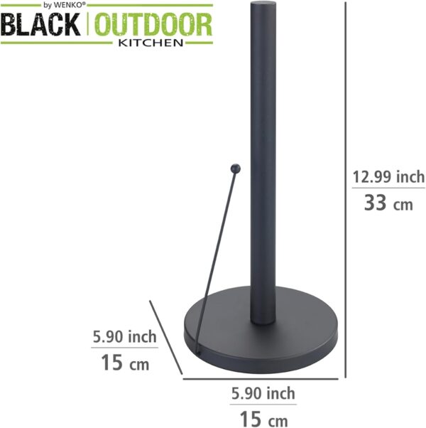 Porta-Rolos para Papel de Cozinha Clayton Preto