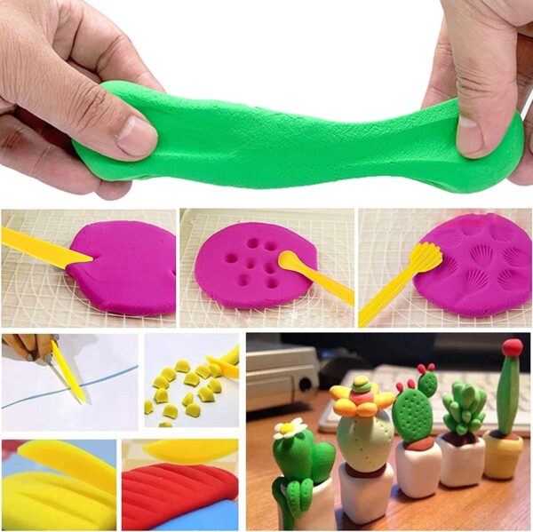 third_B0BDD9DQCR_185_200226 Cortadores de brincos de argila polimérica Allazone - pasta de secagem ao ar para a fabricação de joias