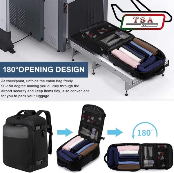 Mochila de Cabina 20L 40x20x25 cm com Porta USB para Portátil 14'' Ryanair