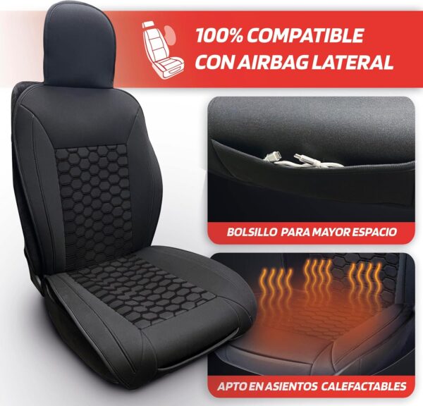 Capa de Assento de Carro Universal SUMEX Modelo Tourer Preto Em Tecido