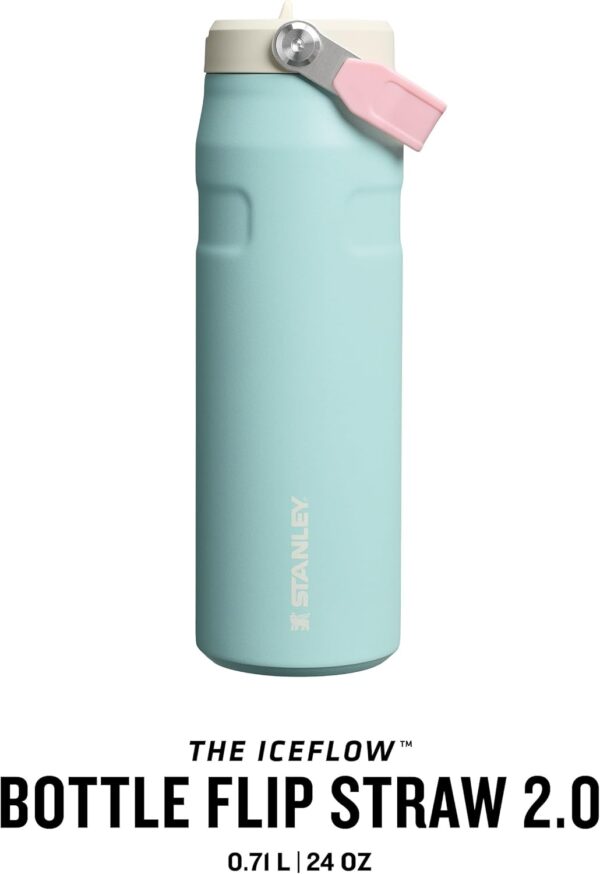 Garrafa de Água Stanley Flip Straw 2.0 Aço Inoxidável com Palhinha 0.7 L - Poolside