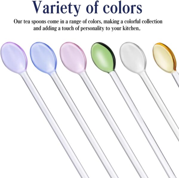 2 Colheres de Vidro Resistente Ao Calor para Café Chá Sobremesas e Cocktails UKCOCO