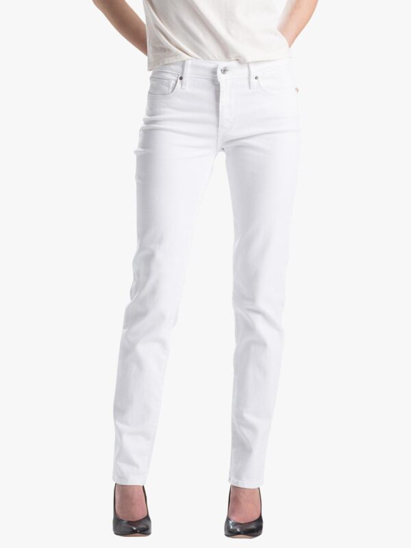(W32/L32) Calças de Ganga Levi's 712 Mid Mulher Rise Slim Jeans Western White