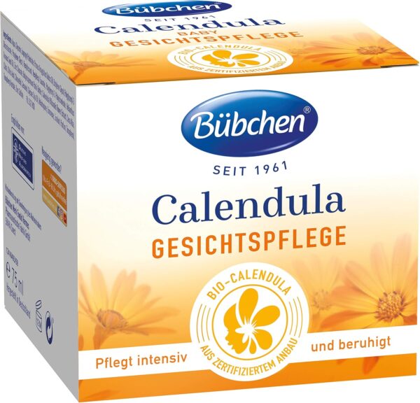 (x2) Cuidados Faciais Bübchen Calendula com Calêndula Biológica para Bebés (75 Ml)